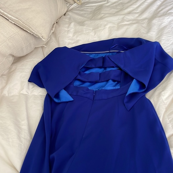 Like new condition Jay Godfrey Blue Strapless Pop Over Jumpsuit size 4 - Picture 5 of 6